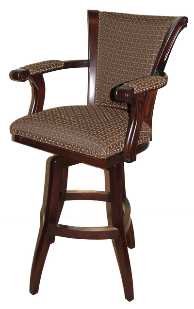 Caribbean with Upholstered Arms Bar Stool
