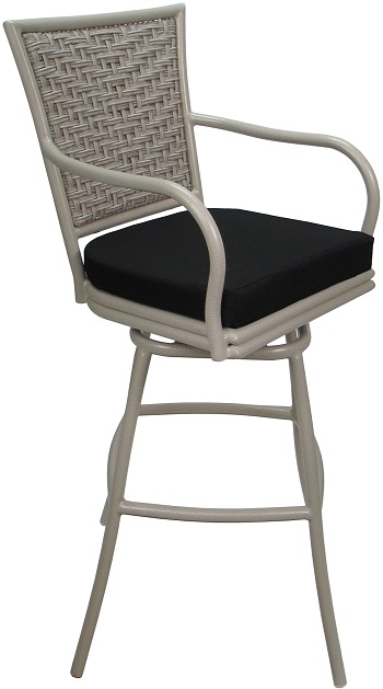 Elon Outdoor Stool with Arms Bar Stool - 3