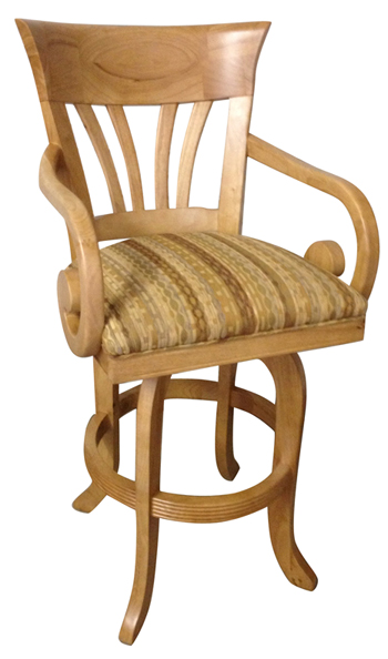 Wave with Arms Bar Stool