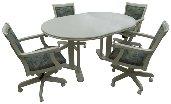 400 Caster Chairs 42x42x60 Wood Table Dinette