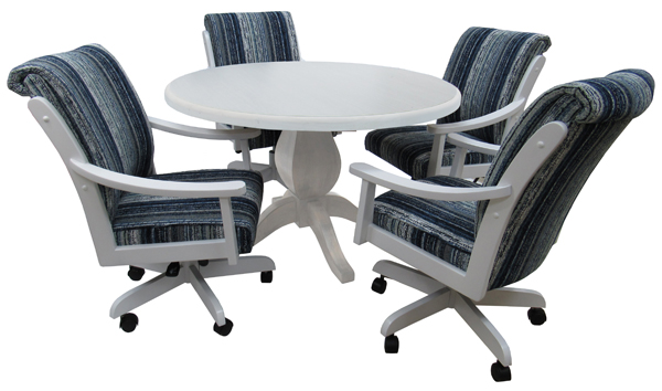 Casa Plus Caster Chairs Round Mica Table Dinette
