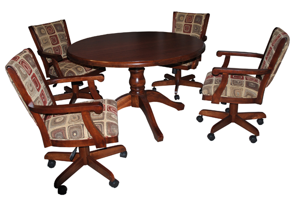 Coco Caster Chairs with Wood Table Dinette