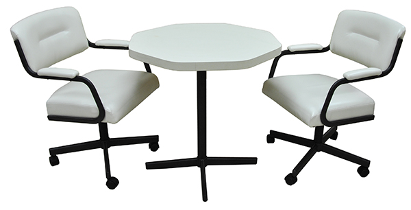 M-110 Caster Chairs (2) Octagon Table Dinette