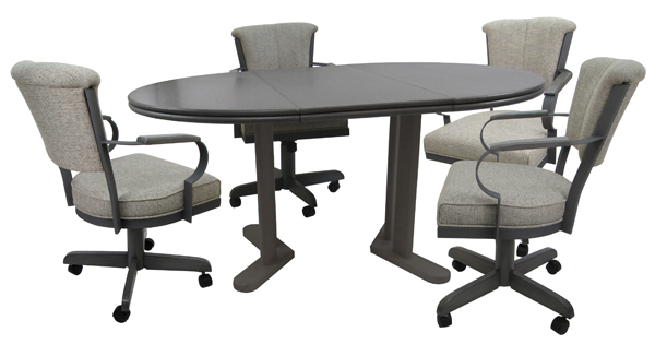 Miami Caster Chairs 42x60x78 Wood Table Dinette